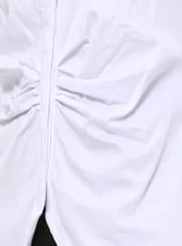 White - Button Collar - Cotton - Tunic
