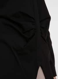 Black - Button Collar - Cotton - Tunic