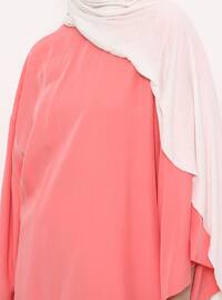 Natural Fabric Oversized Tunic Coral