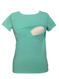 Mint - Cotton - Crew neck - Maternity Blouses Shirts