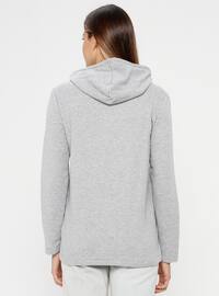 Hooded Maternity Sweatshirt Gray
