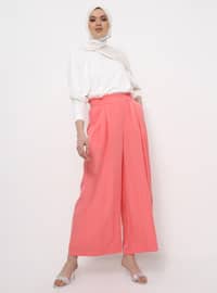 Coral - Unlined - Cotton - Skirt