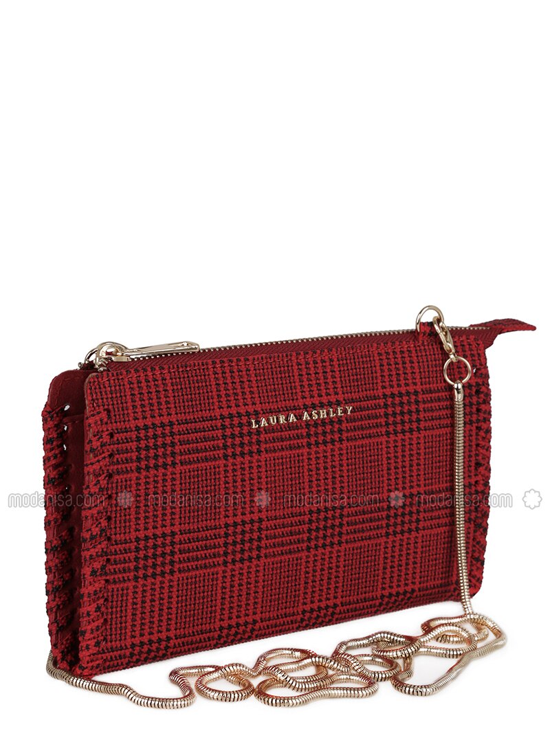 red clutch bag next