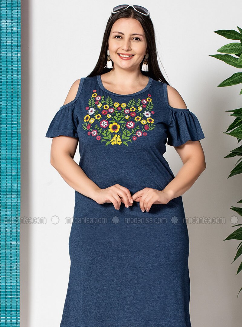 navy blue ethnic dress