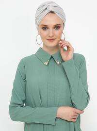 Green Almond - Point Collar - Tunic