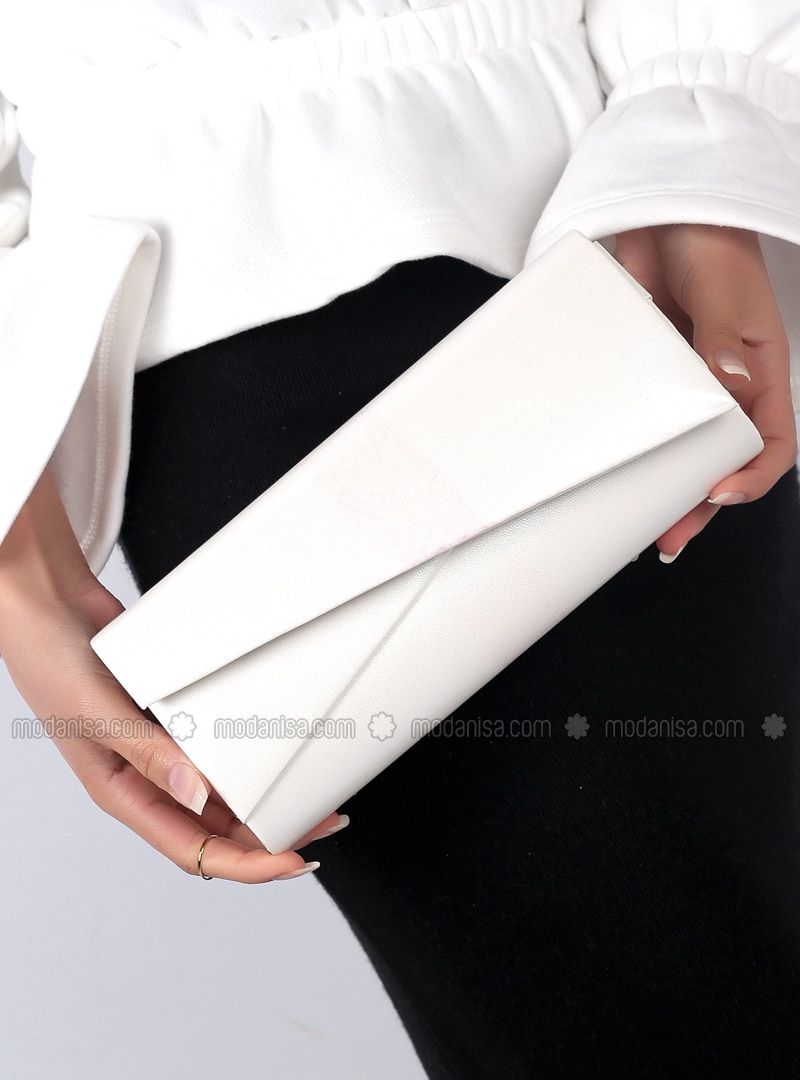 White - Ecru - Clutch Bags / Handbags