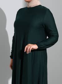 Emerald - Unlined - Crew neck - Plus Size Dress