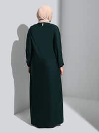 Emerald - Unlined - Crew neck - Plus Size Dress