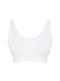 Seamless Thick Straps Bustier White