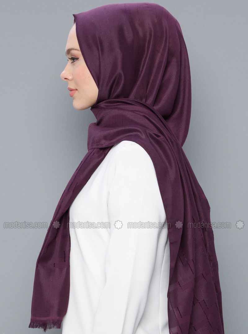 plum chiffon shawl