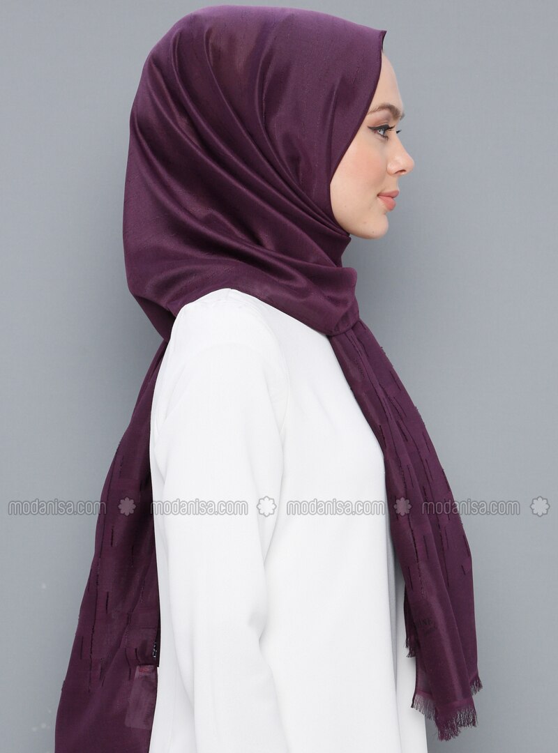 plum chiffon shawl