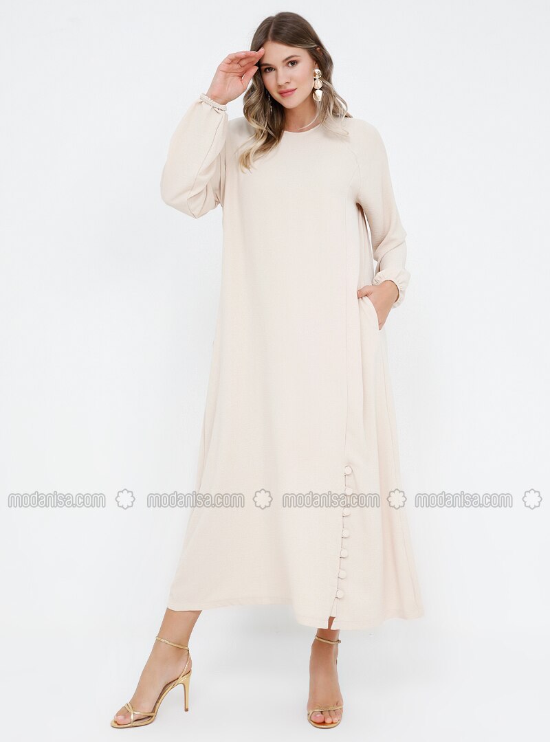 beige dress for plus size