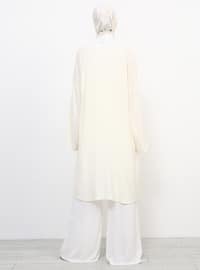 White - Ecru - Fully Lined - Viscose - Suit
