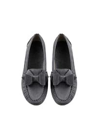 Gray - Flat - Flat Shoes