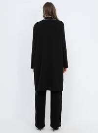 Black - White - Ecru - Shawl Collar - Unlined - Cotton - Plus Size Suit