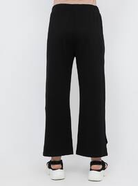 Black - Cotton - Plus Size Pants
