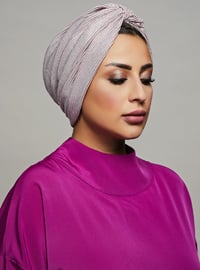 بودرة - من لون واحد - مذّهب - حجابات جاهزة - Roza