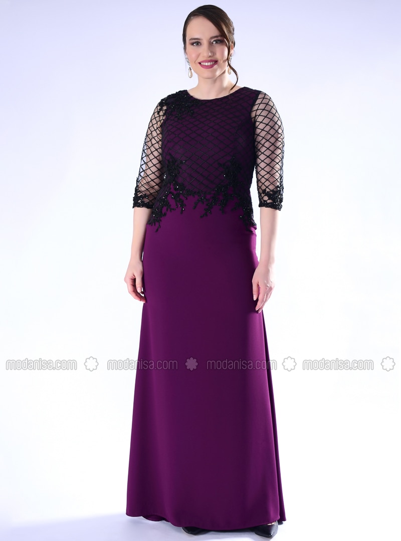 plum plus size formal dresses