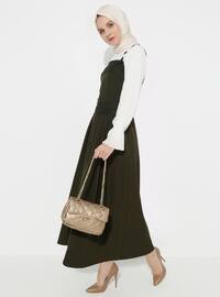 Khaki - Unlined - Cotton - Dress