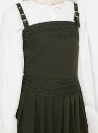 Khaki - Unlined - Cotton - Dress