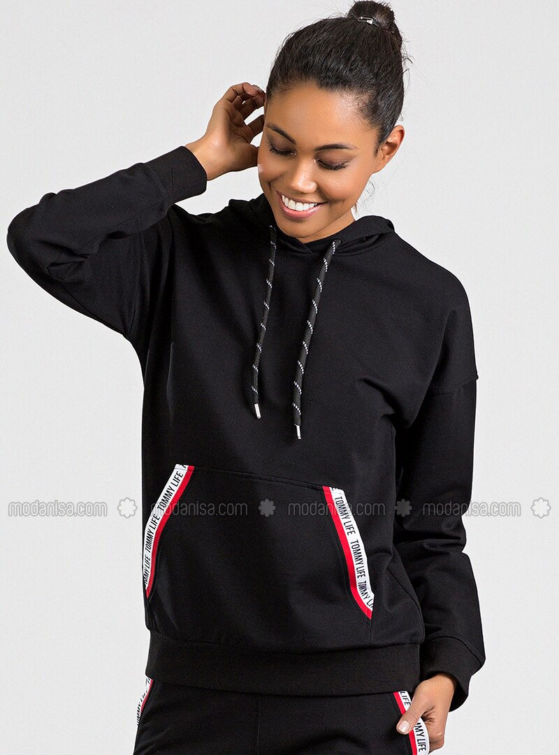 black cotton tracksuit