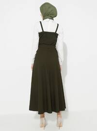 Khaki - Unlined - Cotton - Dress