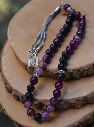 Purple Agate Natural Stone (Power) Rosary Tasbih