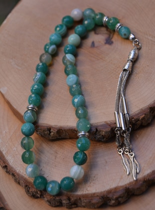 Green Agate Natural Stone Rosary Tasbih Prayer Beads