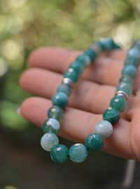 Green Agate Natural Stone Rosary Tasbih Prayer Beads