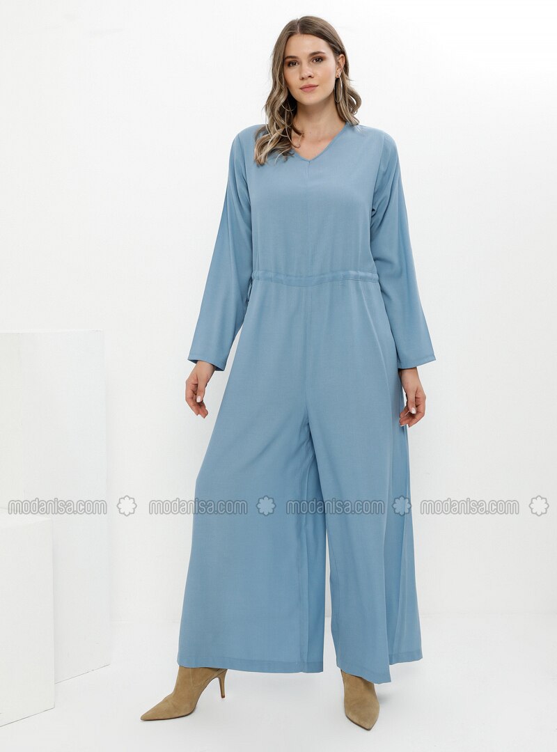 plus size teal jumpsuit