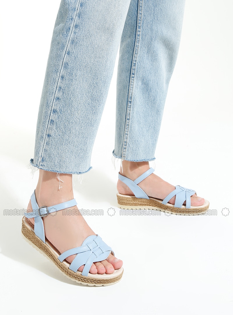 baby blue strappy sandals