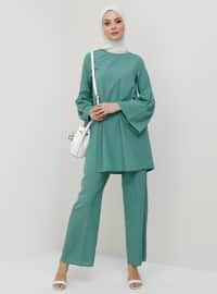 Green Almond - Unlined - Cotton - Suit