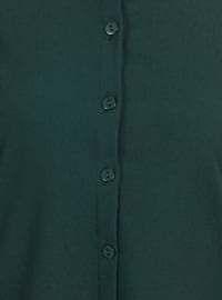 Button Down 80Cm Shirt Tunic Emerald Green