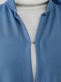Blue - Unlined - Crew neck - Cotton - Topcoat - Everyday Basic