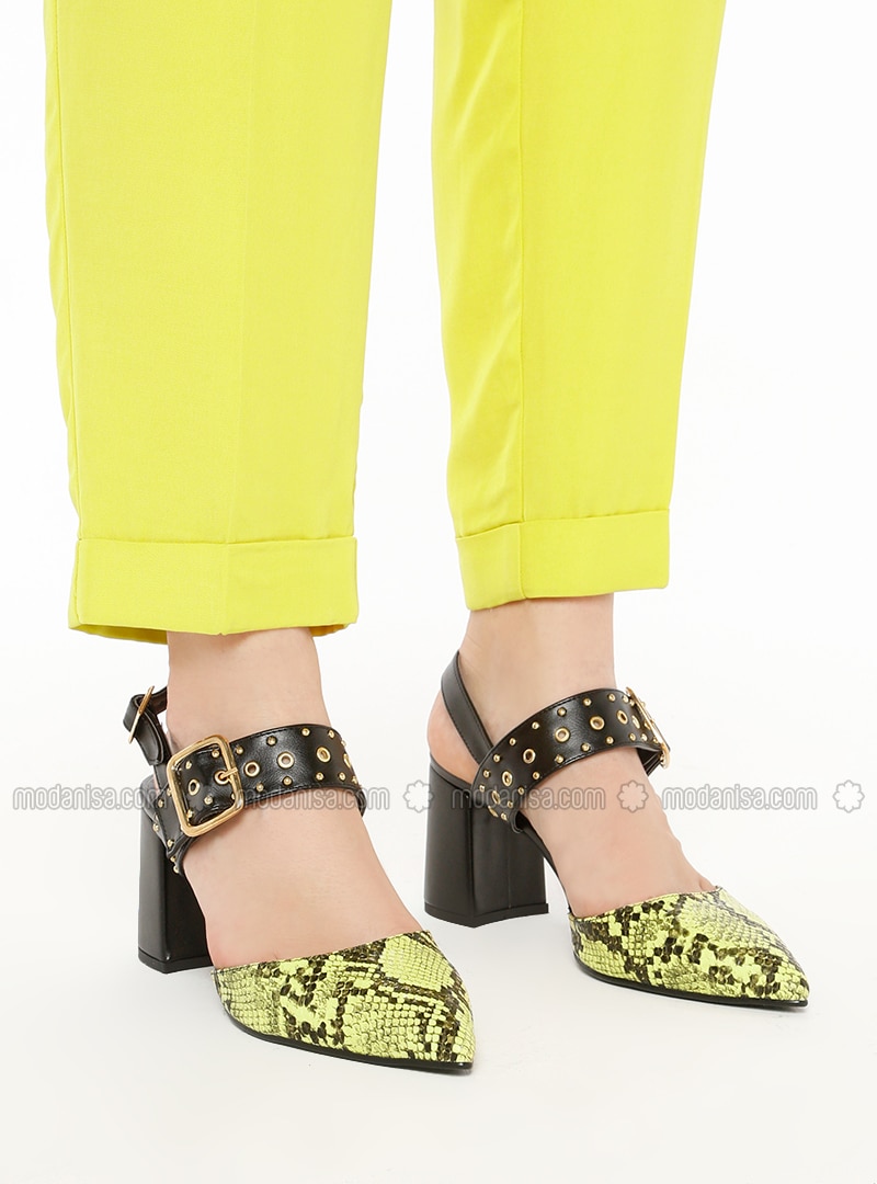 Black - Yellow - High Heel - Heels