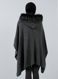 Anthracite - Unlined - Acrylic - - Poncho