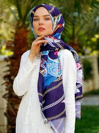 Purple - Printed - Shawl - Şal Evi