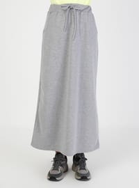 Gray - Unlined - Skirt