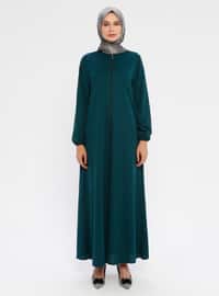 Emerald - Unlined - Crew neck - Abaya