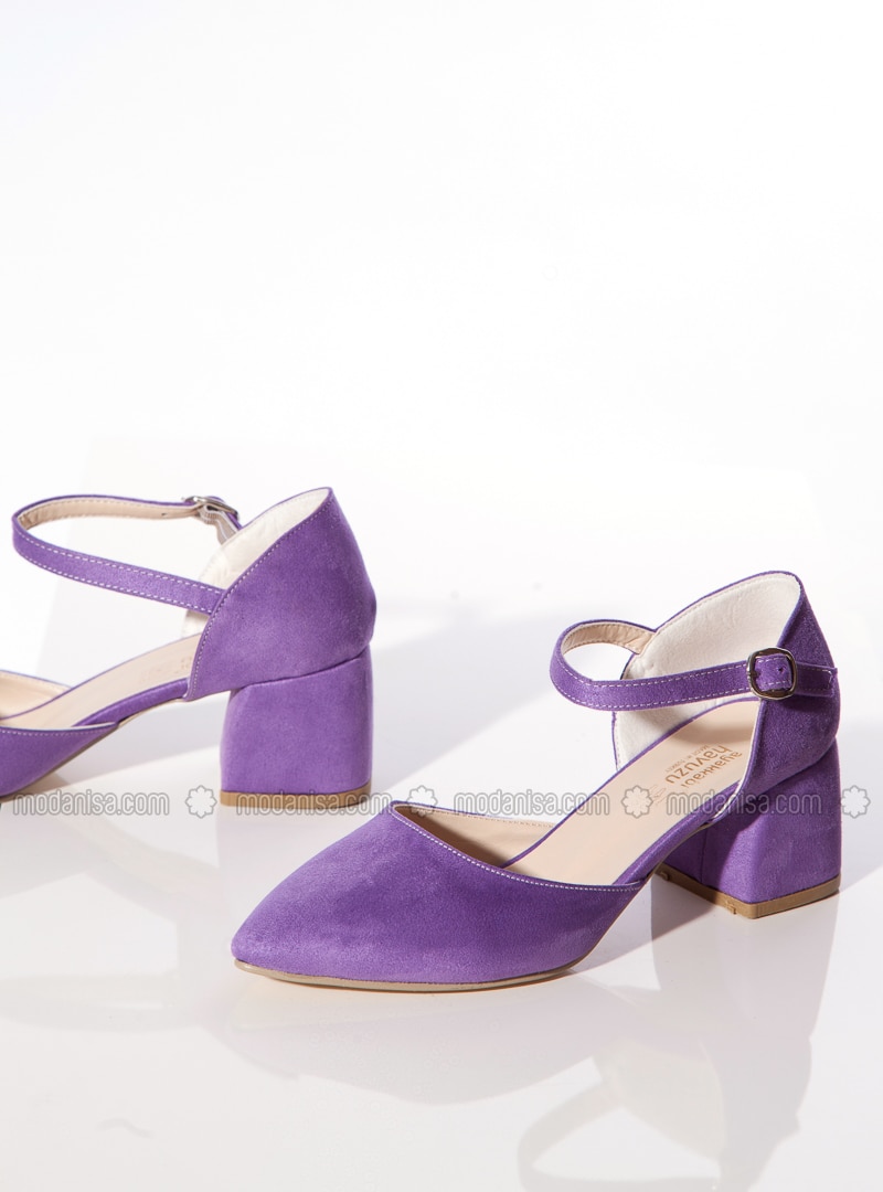 lilac high heels
