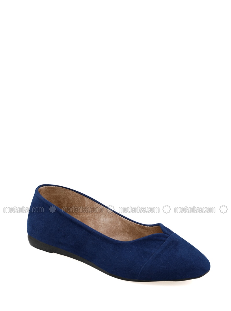 Navy Blue - Flat - Flat Shoes