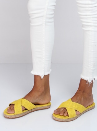 Yellow - Sandal - Slippers - Shoestime
