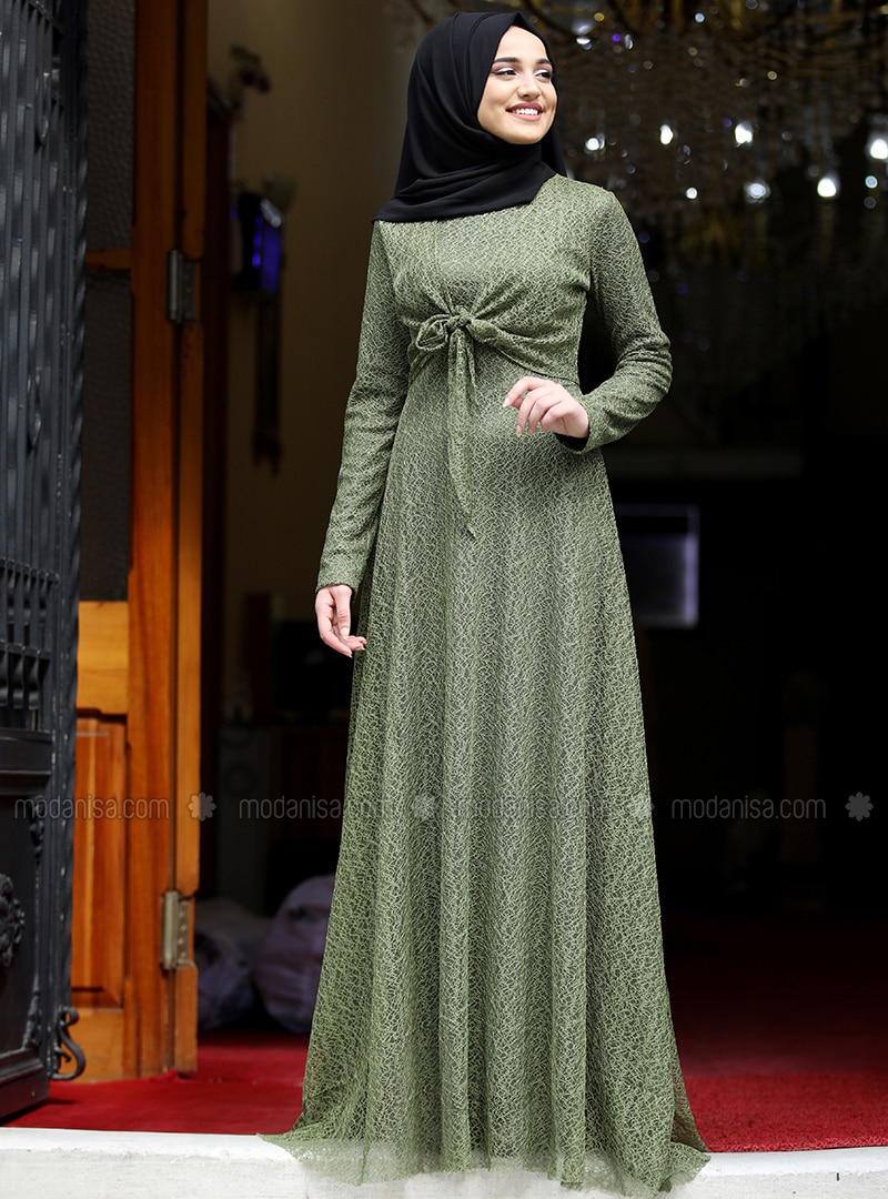 overall dress olive green