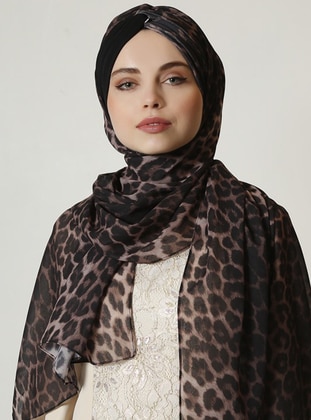 Leopard - Black - Leopard - Shawl - DIFFERENZA