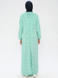 Yeşil - Astarsız kumaş - Namaz kıyafeti