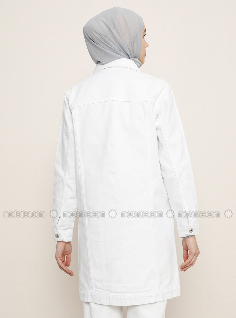 white denim jacket with hoodie