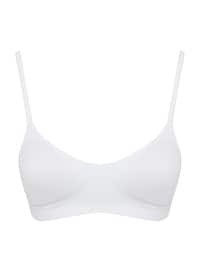 Padded Bustier With Thin Straps White