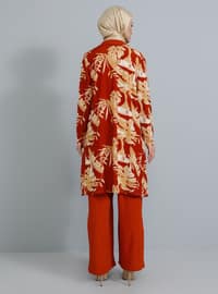 Terra Cotta - Floral - Unlined - Suit