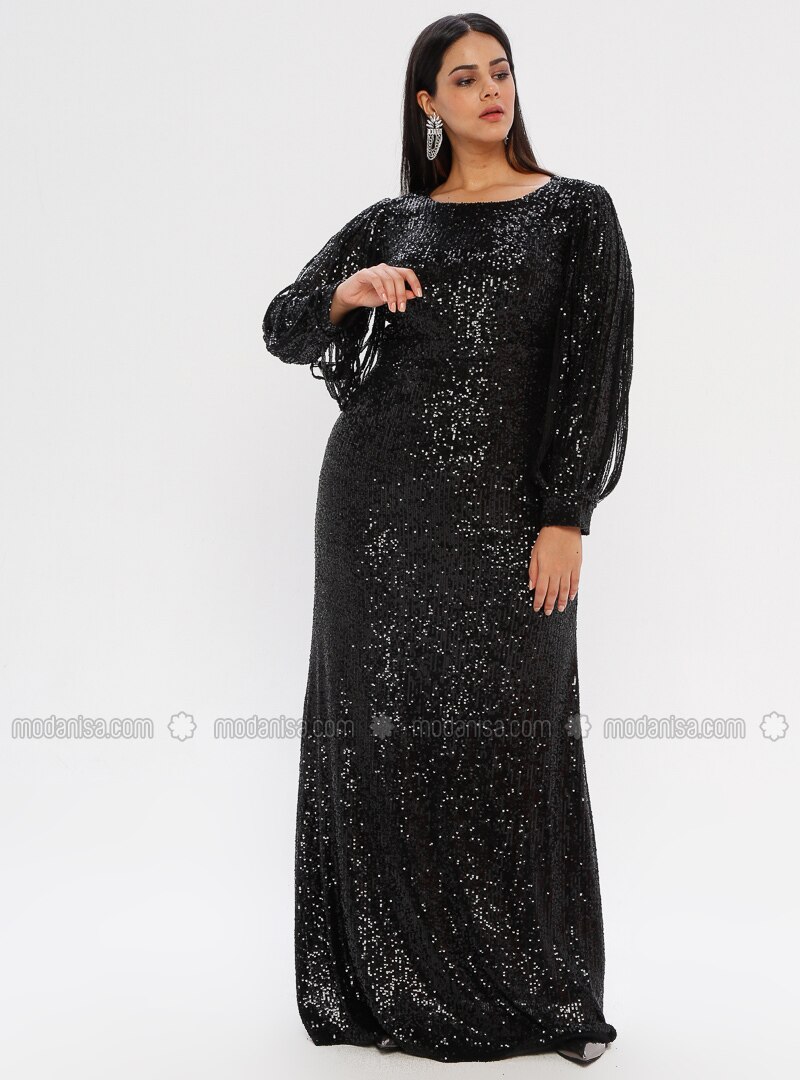 plus size long black evening gowns