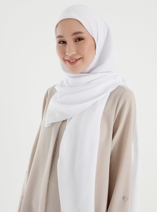 BEAUTIFUL LADIES WHITE CHIFFON SCARF LOVELY COLOURS MIX 4 FOR £12 SEE 